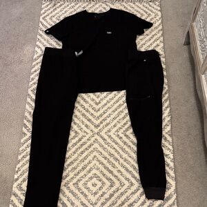 Women’s Black Figs Scrub Set Sz M and Sz Small